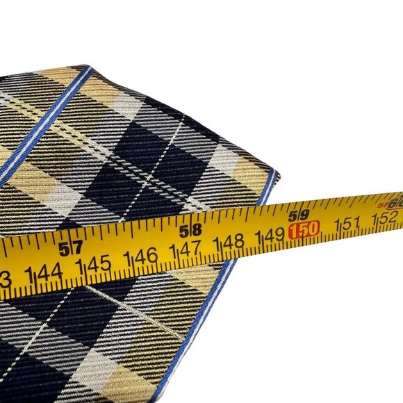Men's Nautica Wearhouse‎ Regular Yellow And Blue Plaid Neck Tie NWT - Picture 6 of 7